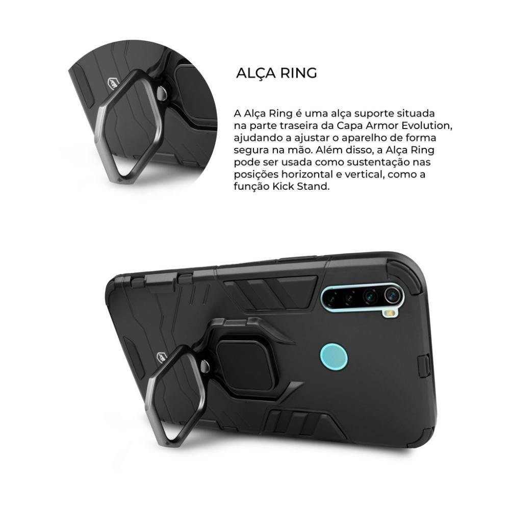Imagem 2 de 4 do produto Capa Defender Black Para Xiaomi Redmi Note 8t - Gshield