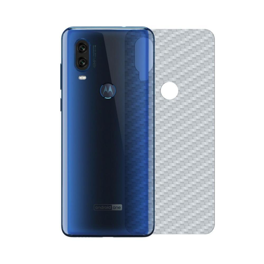 Película Traseira De Fibra De Carbono Transparente Para Motorola One Vision - Gshield