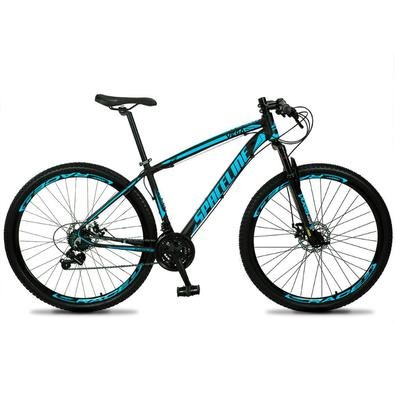 Spaceline Vega é um lançamento 2021, com um quadro de Alumínio de ótima geometria para o MTB e um design exclusivo. Possui 21 combinações de marchas c