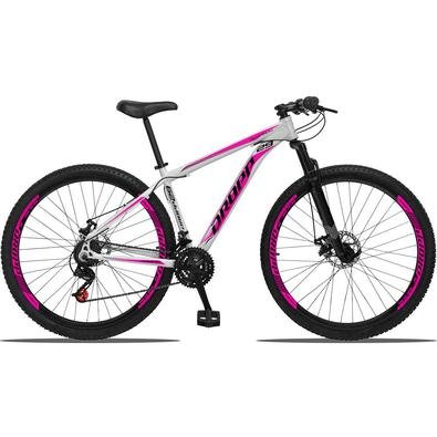 Um dos modelos mais vendidos na linha Dropp a Bicicleta Aluminum possui um nome forte é uma grande gama de cores. Possui 21 combinações de marchas, tr