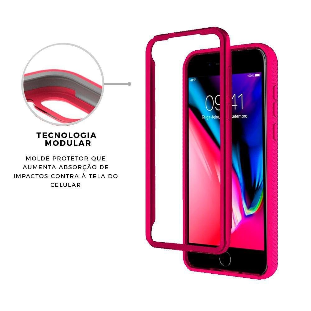 Capa Stronger Rosa Para Iphone Se 2 - Gshield