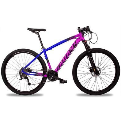 "Uma mountain bike esportiva perfeita para se iniciar no mundo do MTB em trilhas e estradões. Sua geometria esportiva oferece um comportamento excepci