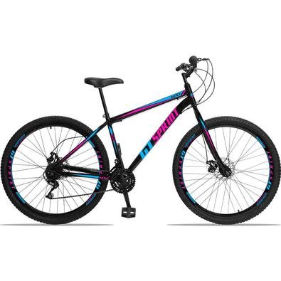 GT Sprint MX1 é nossa Mountain Bike com quadro em aço carbono, além de ter um ótimo custo benefício o quadro é super resistente. Possui 21 combinações