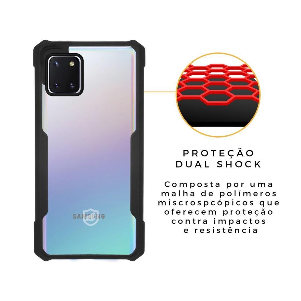 Imagem 3 de 5 do produto Capa Dual Shock X Preta Samsung Galaxy Note 10 Lite - Gshield