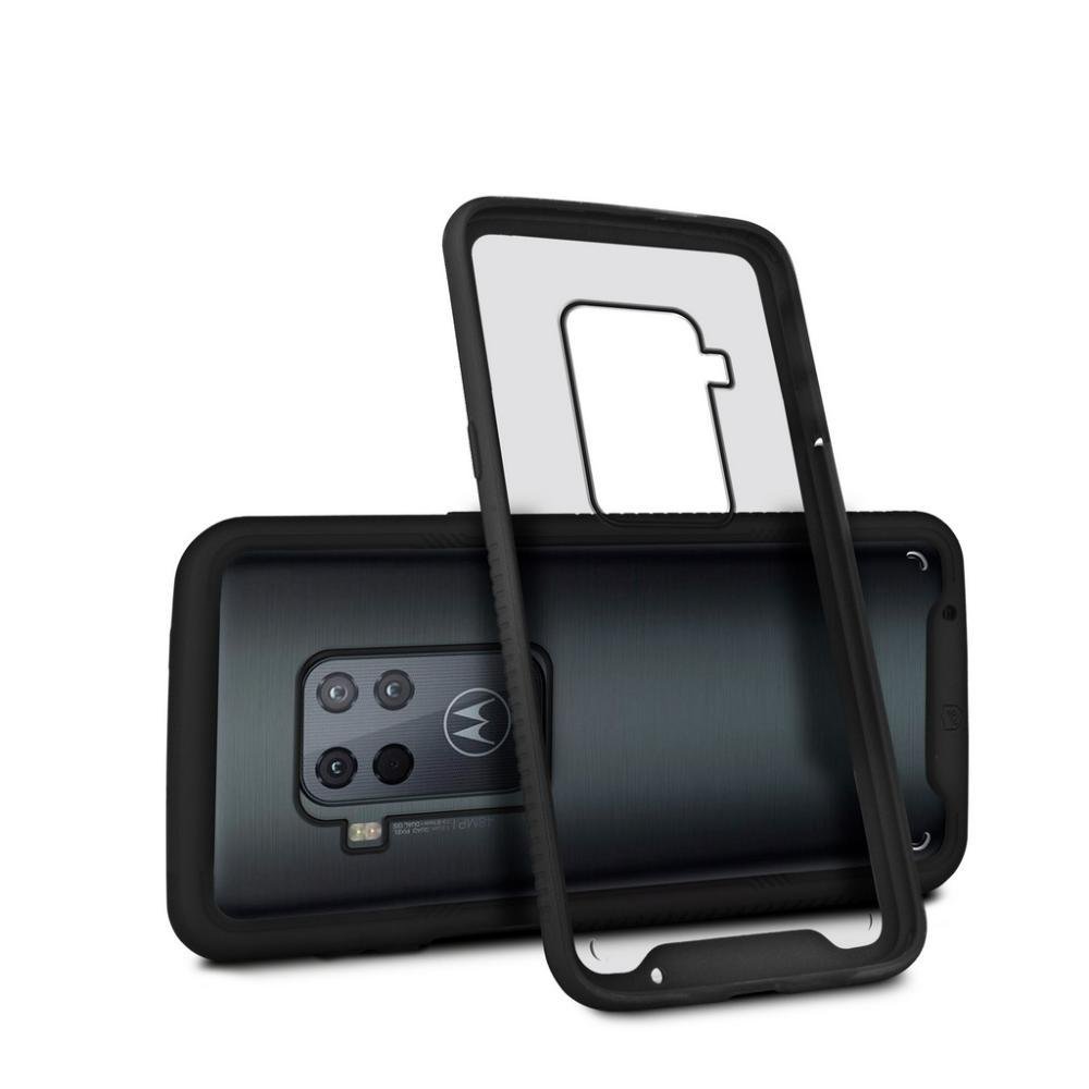 Capa Stronger Preta Para Motorola One Zoom - Gshield