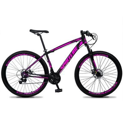 Spaceline Vega é um lançamento 2021, com um quadro de Alumínio de ótima geometria para o MTB e um design exclusivo. Possui 21 combinações de marchas c