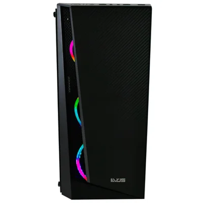 Gabinete Gamer, Evus, Ev-g15, Lateral Em Vidro Temperado, 3 Coolers Rgb Inclusos