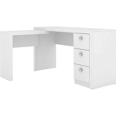 Mesa Para Computador Com 3 Gavetas Me4101 - Tecno Mobili - Branco
