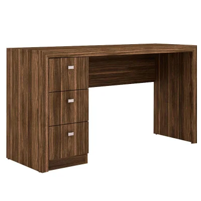 Mesa Para Computador Com 3 Gavetas Me4102 – Tecno Mobili - Nogal