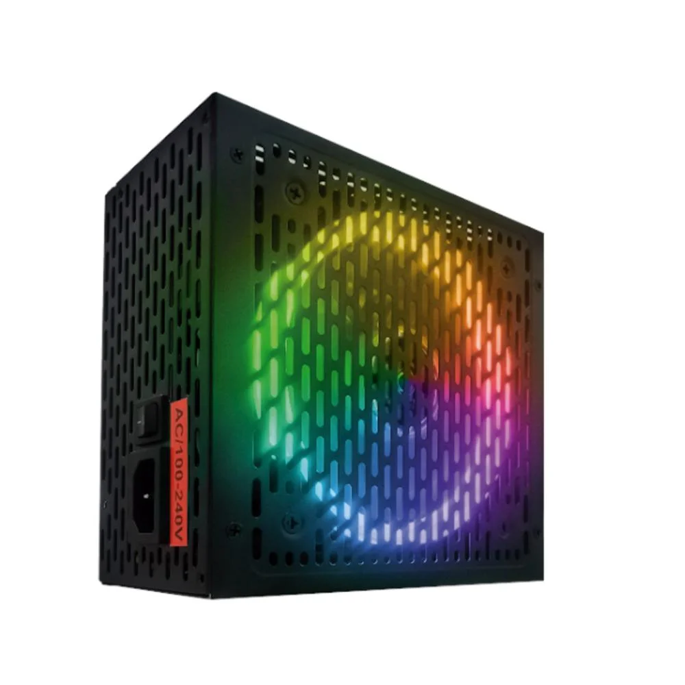 Imagem 5 de 5 do produto Fonte BRX Rainbow, 80 Plus, 550W, Bivolt, RGB