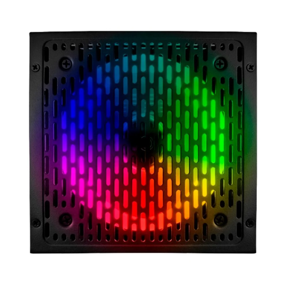 Imagem 2 de 5 do produto Fonte BRX Rainbow RGB, 650W, 80 Plus, PFC Ativo, Bivolt - RGB-650W