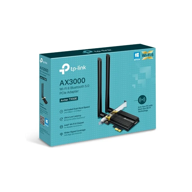 Imagem 5 de 5 do produto Adaptador Tp-link PCi Express, 3000mbps, Wi-fi 6, Bluetooth 5.0, Ax3000, Archer Tx50e