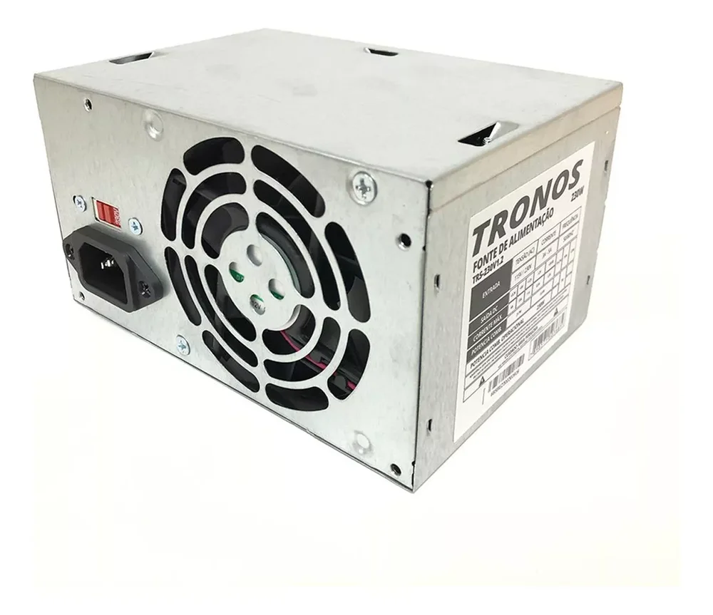 Fonte De Alimentação Tronos, ATX, 230W Real, 24 Pinos, V1.2 - Trs-230