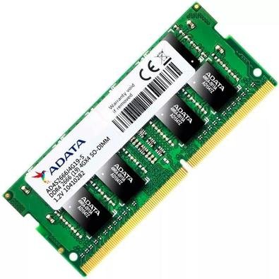 Memória Sodimm 4gb Ddr4, 2666mhz, Adata, para Notebook, Low Voltage 1.2v - AD4S2666J4G19S