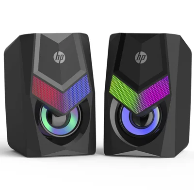 Caixa de Som 2x3w, Speaker 2.0, Iluminação de Led, Preta - Dhe-6000