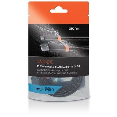 Cabo Usb Bionik Para Carregar Controle 3 Metros P/ Ps4 E Xbox One - Mkt
