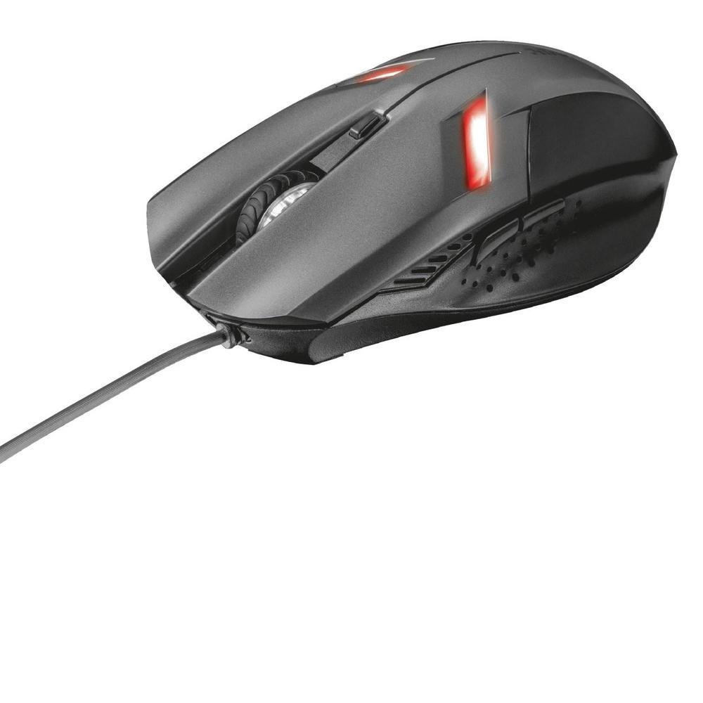 Imagem 3 de 5 do produto Mouse Usb Trust Gaming, Ziva 800/2000 Dpi, Preto