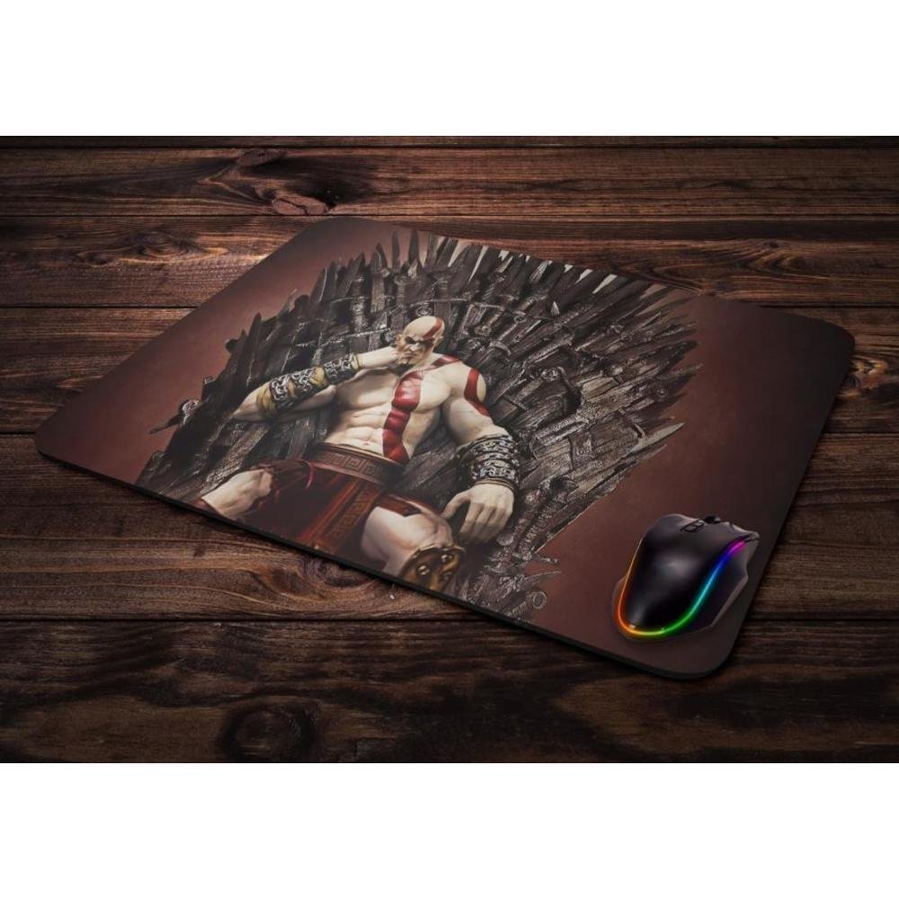 Imagem 2 de 2 do produto Mouse Pad Gamer God Of War Kratos Of Thrones
