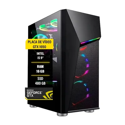 PC Gamer Amorim Intel I5, Gtx 1050, 16GB,  HD 1tTB, SSD 480GB, Fonte Real 750W