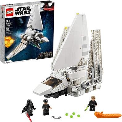 Os fãs podem interpretar cenas emocionantes da trilogia clássica de Star Wars com este modelo de Transporte Imperial (75302) para montar. O design ele