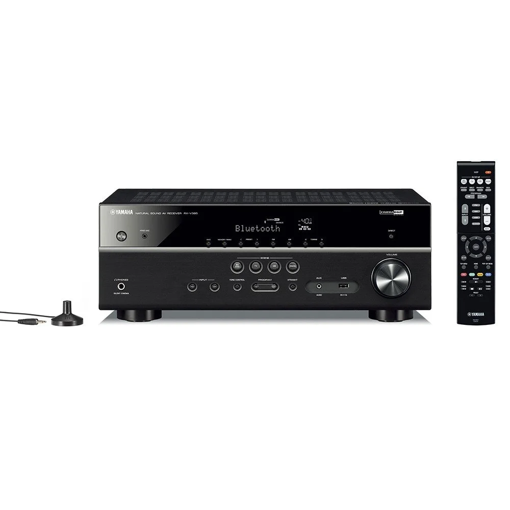 Receiver Yamaha RXV385 51 Canais 4K KaBuM