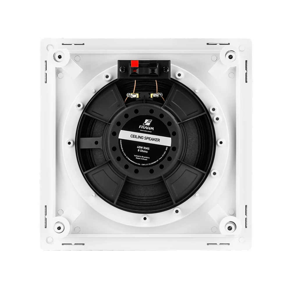 Caixa Acústica de Embutir Frahm, 6", 40W, Quadrada, Branco