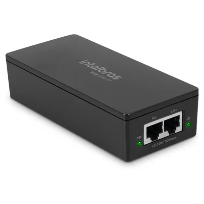 Fonte Poe+ Injetor Intelbras Poe 200 At Gigabit 802.3af/at Energia E Dados Através Do Cabo Ethernet