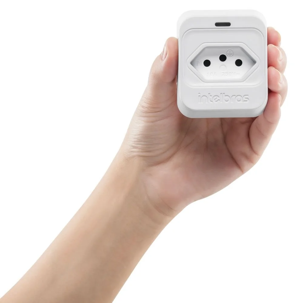 Imagem 2 de 5 do produto Dispositivo De Proteção Elétrica Plugue 2p + T Eps 301 Branco Intelbras
