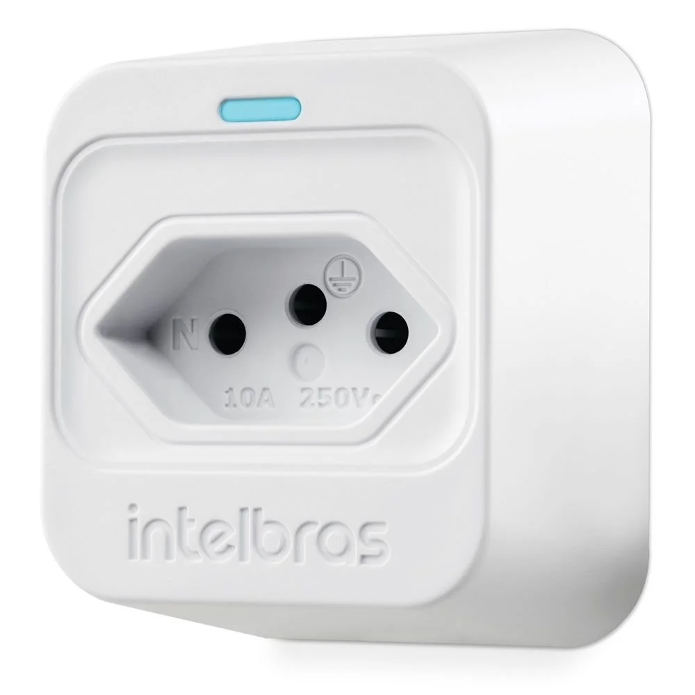 Imagem 3 de 5 do produto Dispositivo De Proteção Elétrica Plugue 2p + T Eps 301 Branco Intelbras