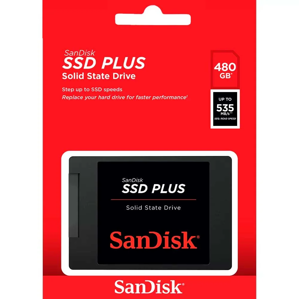 SSD 480GB Sandisk Sata III 2.5, Leitura 535 MB/s E Gravação 445 MB/s - Sdssda-480g-G26