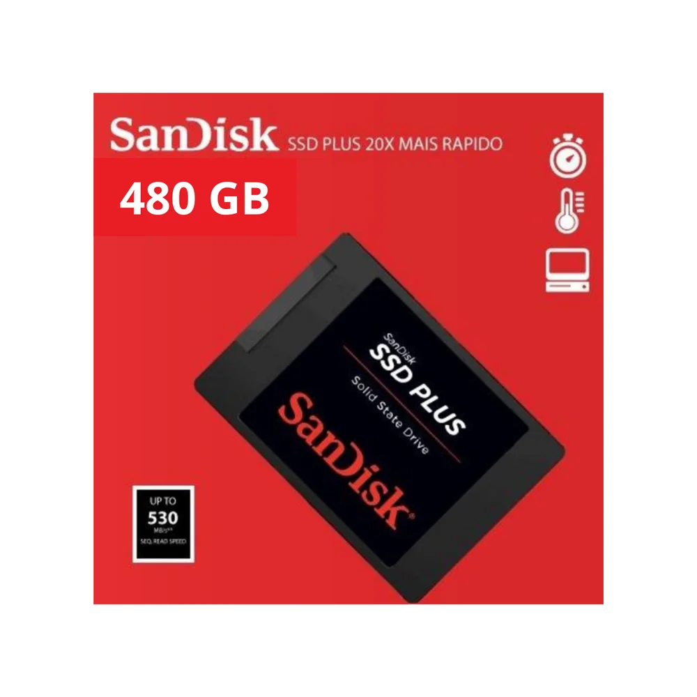 Hd Ssd Sandisk Plus G26 480Gb KaBuM
