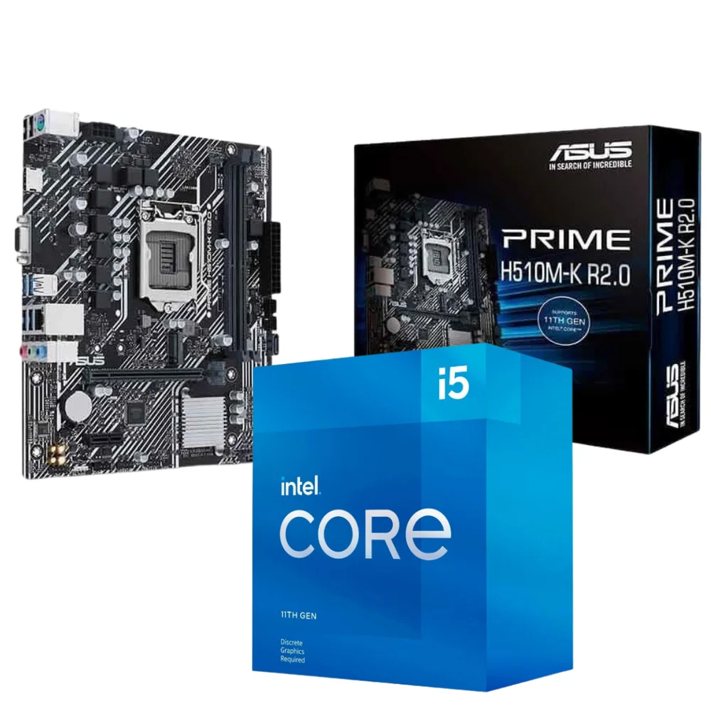 Kit Upgrade Kaikora, Intel 11ª Geração I5 11400F + Asus H510