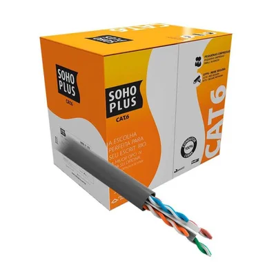 Cabo Furukawa Transmissao De Dados Sohoplus U/utp 6 24awgx4p Cmx Cinza Rohs