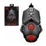 Mouse Gamer  Knup KP-V43, LED, 6400DPI, 6 Botões, Preto e Vermelho