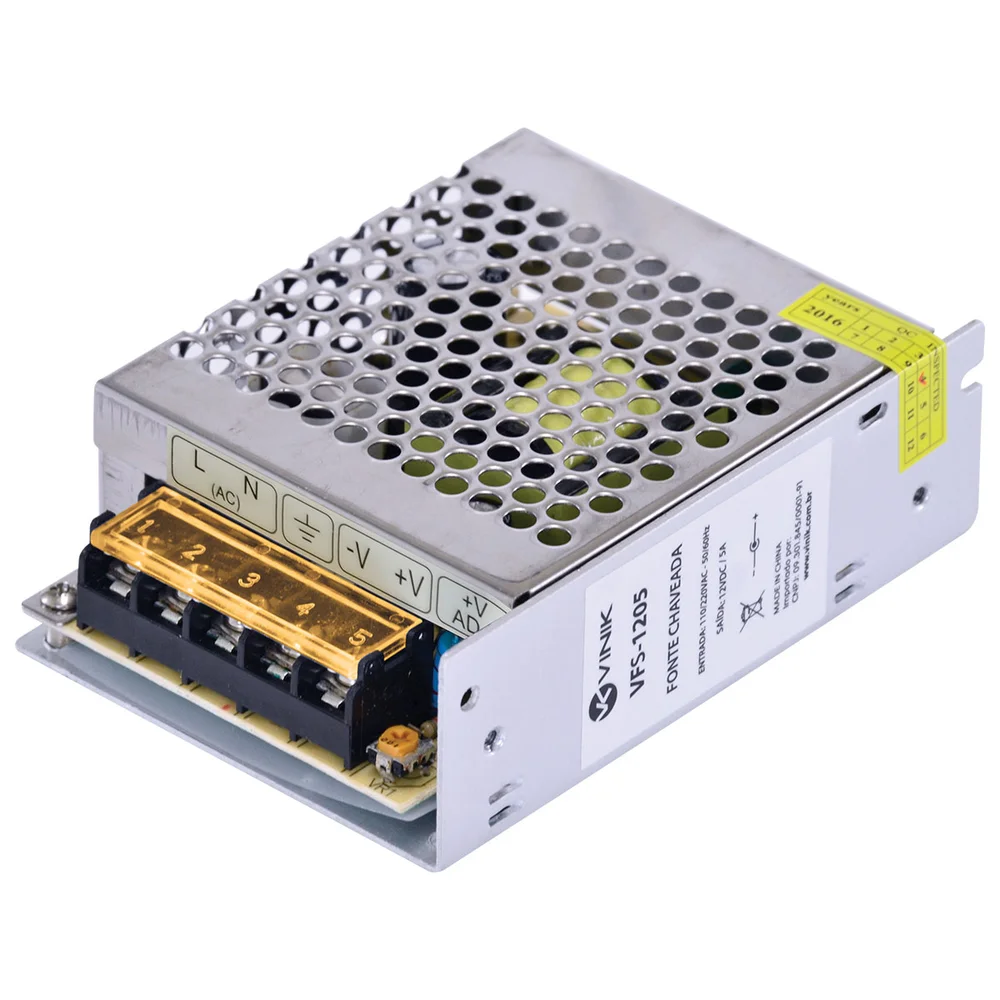 Imagem 3 de 4 do produto Fonte Vinik Colméia, 60W, 12V, Bivolt, 5A - VFS1205