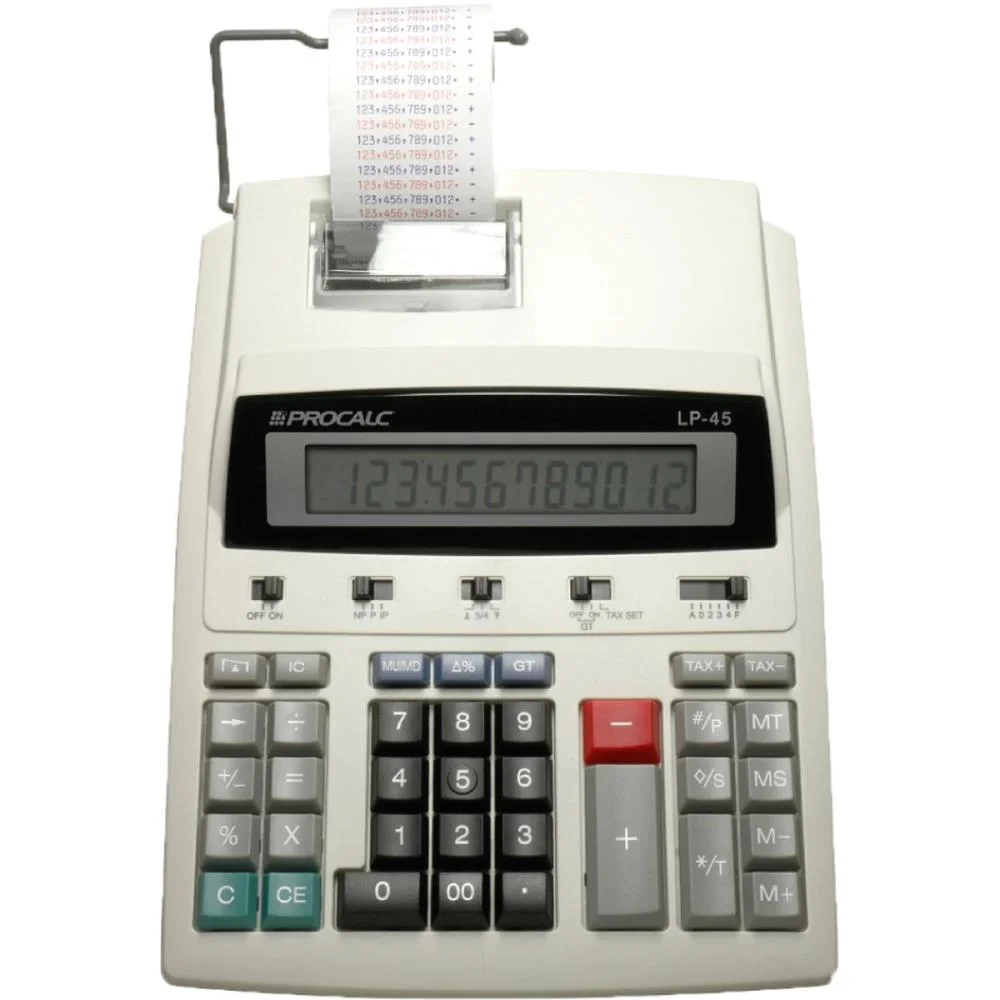 Calculadora de Impressão Procalc , 12 dígitos, Bivolt LP45 Branca