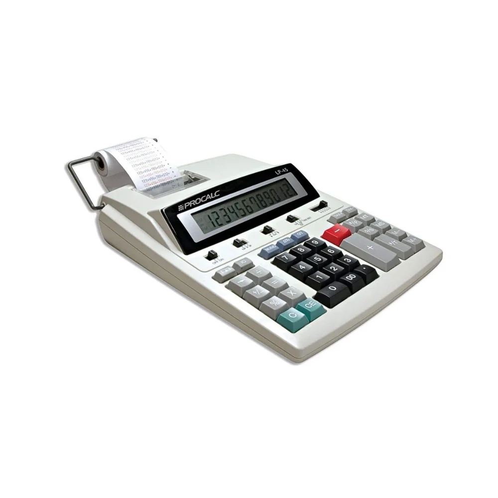 Calculadora de Impressão Procalc , 12 dígitos, Bivolt LP45 Branca
