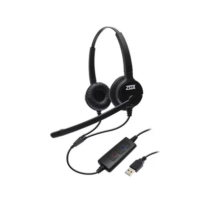 Fone de Ouvido Com Fio Headset Zox Telecom Dh-80d Duplo Usb
