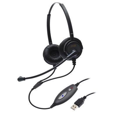 Headset Zox USB, Voip, Biauricular, Com Cancelador De Ruídos - DH-60D