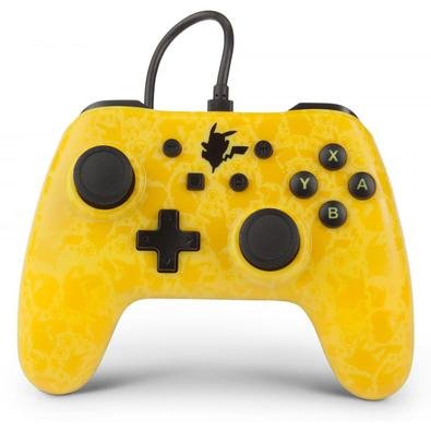 Controle Com Fio Aprimorado Powera Para Nintendo Switch - Pokemon - Pikachu Silhueta