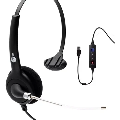 Headset Usb Voip C/ Tubo De Voz Removível Mod. Premium Fp 360 - Topuse