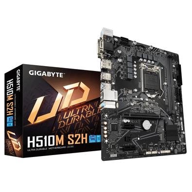 Placa Mãe H510M S2H Gigabyte LGA 1200 mATX DDR4 Placa-mãe Intel H510M possui design de energia híbrida de 6 + 2 fases garante o fornecimento de ene