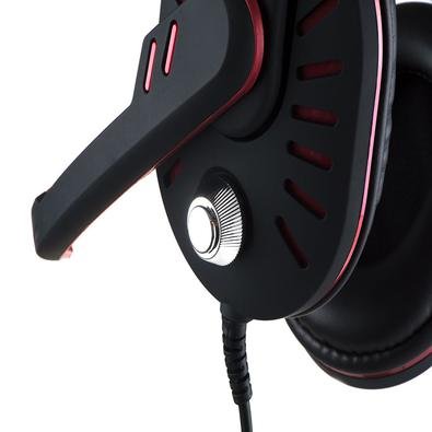 Fone de Ouvido Goldentec, Gt Gamer, Preto com Vermelho | KaBuM!