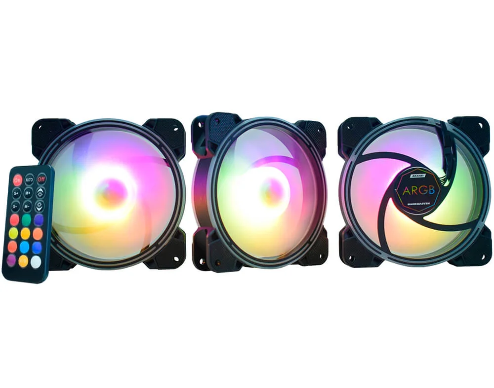 Kit Cooler FAN com 3 Unidades K-MEX, 120mm, ARGB Rainbow Super Storm - AK-AAE1 4