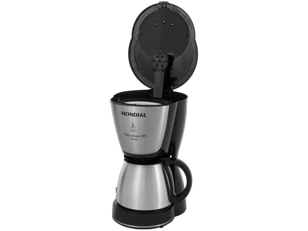 Imagem 3 de 5 do produto Cafeteira Eletrica Mondial Dolce Arome, 15 Xicaras, Inox, Preta, 550 W, 220v - C-34 JI