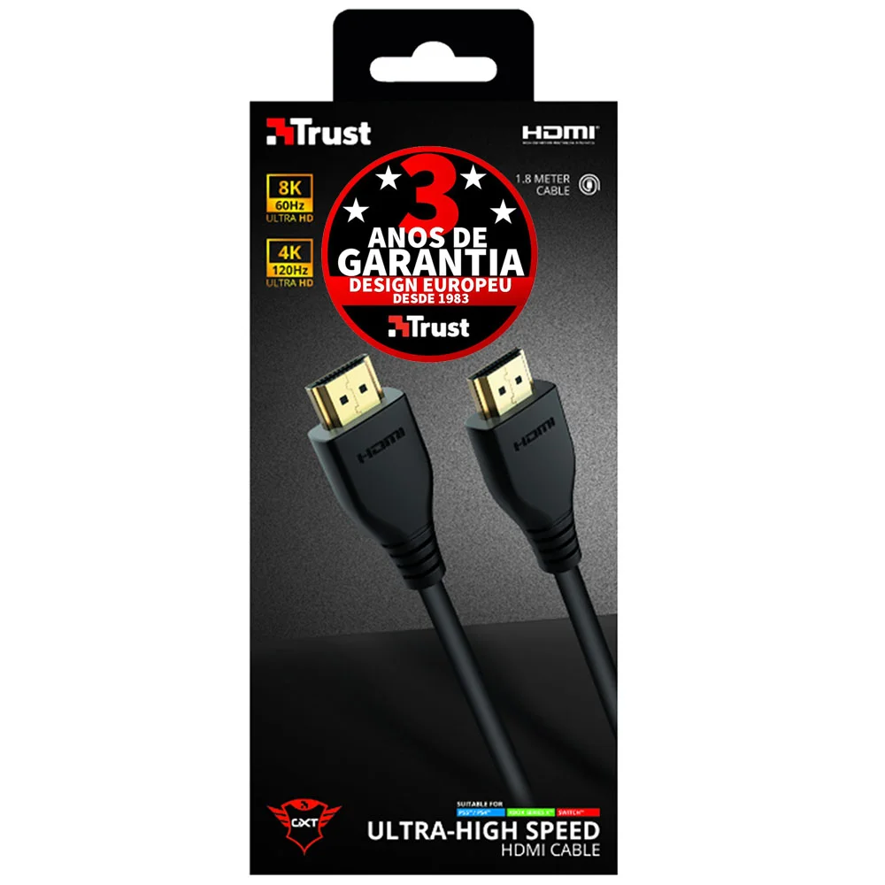 Imagem 2 de 5 do produto Cabo HDMI 2.1 8k Trust Gxt 731 - 1.8 Metro - T24028