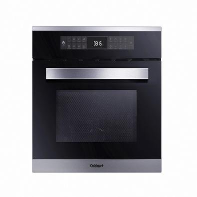 O design do forno de microondas é moderno com interior todo em inox. Painel de controle é sensível ao toque, tem menu de memória, um timer digital com
