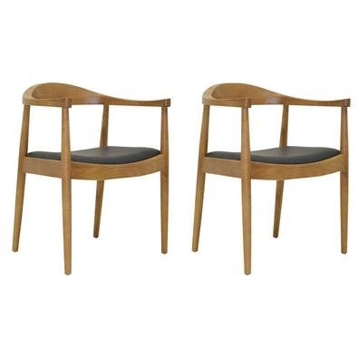 Kit 2 Cadeiras Decorativas Sala E Escritório Colonial Madeira Bege - Gran Belo