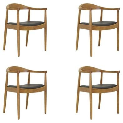 Kit 4 Cadeiras Decorativas Sala E Escritório Colonial Madeira Bege - Gran Belo