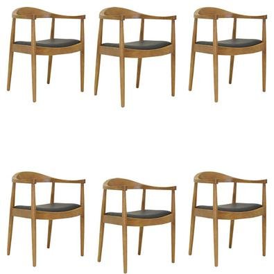 Descrição do Produto: Kit 6 Cadeiras Decorativas Sala e Escritório Colonial Madeira Bege - Gran Belo inspirada no conceito escandinavo traz classe e e